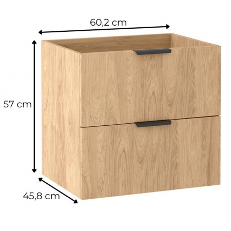 Szafka pod umywalkę 60 cm łazienkowa podwieszana Hikora LANO